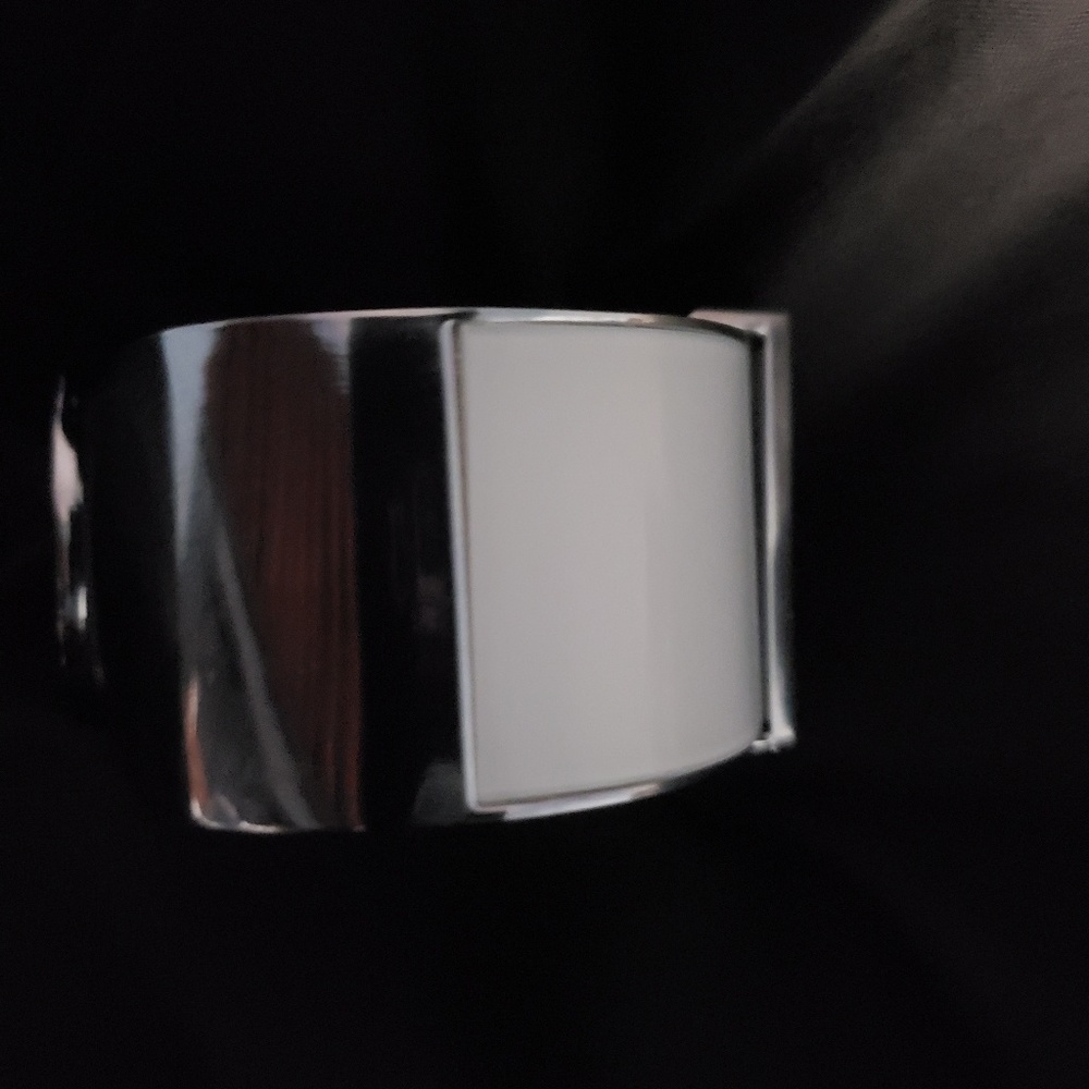 Silver & White Bangle Watch - Picture 2 of 3